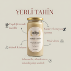 Meram Helva yerli susamdan üretilen tahin analizlidir. Aflatoksin ve Salmonella analizlidir.